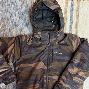 Patagonia Kids Brown Camo Puffer Ski/Snowboard Jacket